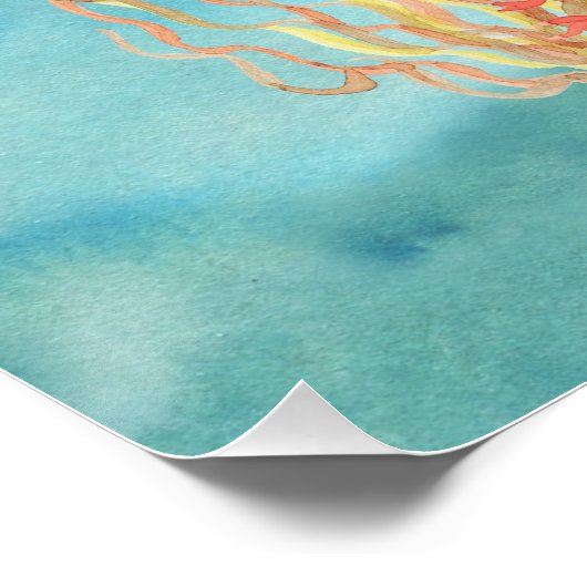 Waterverf Blue Whale ID368 Perfect Poster (Hoek)