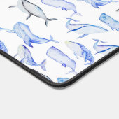 Waterverf Blue Whale Patroon Bureaumat (Hoek)