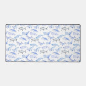 Waterverf Blue Whale Patroon Bureaumat (Voorkant)