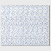 Waterverf Blue Whale Patroon Cadeaupapier (Vlak)