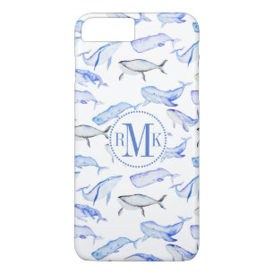 Waterverf Blue Whale Patroon Case-Mate iPhone Case