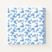 Waterverf Blue Whale Patroon Notitieboek (Achterkant)