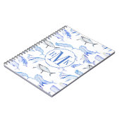 Waterverf Blue Whale Patroon Notitieboek (Linkerzijde)