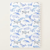 Waterverf Blue Whale Patroon Planner (Achterkant)
