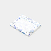 Waterverf Blue Whale Patroon Post-it® Notes (Schuin)