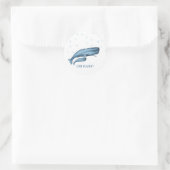 Waterverf Blue Whales & Bubbles Ocean Baby shower Ronde Sticker (Tas)