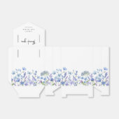 Waterverf Blue Wildflower Baby shower Bedankdoosjes (Uitgevouwen)
