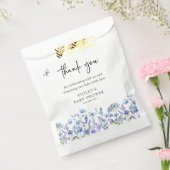 Waterverf Blue Wildflower Baby shower Bedankzakje (Gezegeld)