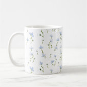 Waterverf Blue Wildflower Pattern Koffiemok (Links)
