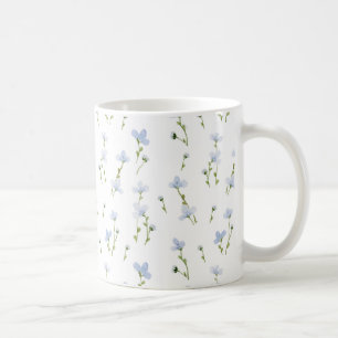 Waterverf Blue Wildflower Pattern Koffiemok