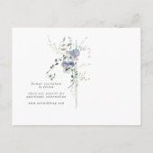 Waterverf Blue Wildflower Save the Date Briefkaart (Achterkant)