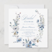 Waterverf Blue Wildflower Vrijgezellenfeest Kaart (Voorkant)