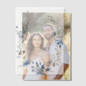 Waterverf Blue Wildflower Vrijgezellenfeest Vellum Uitnodigingen (Offset (Koppel))