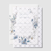 Waterverf Blue Wildflower Vrijgezellenfeest Vellum Uitnodigingen (Offset (Uitnodiging))