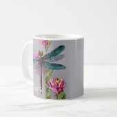 Waterverf Blue Wing Dragonfly, koffie Mok (Voorkant links)