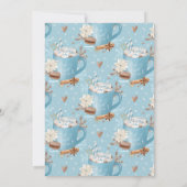 Waterverf Blue Winter Cookies & Cocaca Baby shower Kaart (Achterkant)