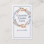 Waterverf Blue Wreath Visitekaartje (Voorkant)