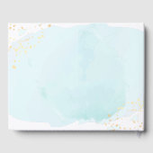 Waterverf Blue x Gold Bat Mitzvah Guest Book Gastenboek (Achterkant)