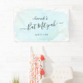 Waterverf Blue x Gold Bat Mitzvah Spandoek (Insitu)