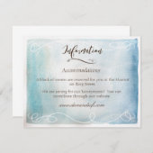 Waterverf Blue Zee of Sky Information Kaart (Voorkant / Achterkant)