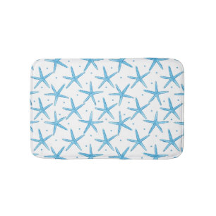 Waterverf Blue Zee Stars Patroon Badmat