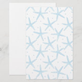 Waterverf Blue Zee Stars Patroon Briefpapier (Voorkant / Achterkant)