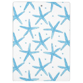 Waterverf Blue Zee Stars Patroon Klembord (Achterkant)