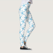Waterverf Blue Zee Stars Patroon Leggings (Rechts)