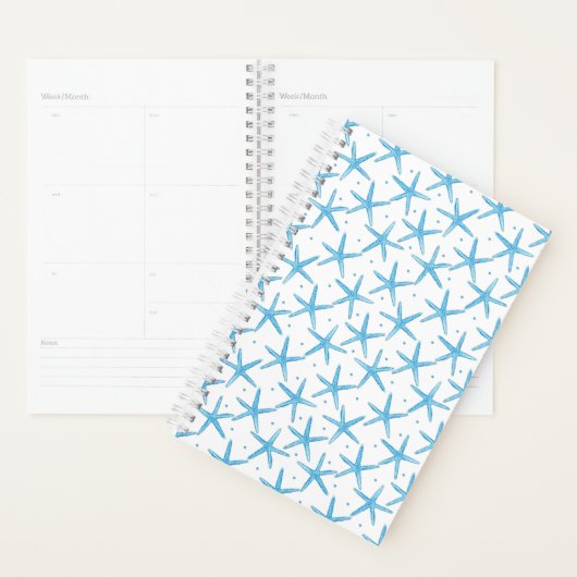 Waterverf Blue Zee Stars Patroon Planner (Display)