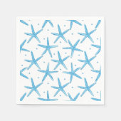 Waterverf Blue Zee Stars Patroon Servet (Voorkant)