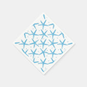 Waterverf Blue Zee Stars Patroon Servet (Hoek)