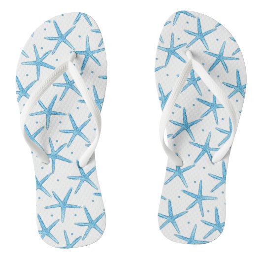 Waterverf Blue Zee Stars Patroon Teenslippers (Voetbed)