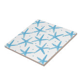 Waterverf Blue Zee Stars Patroon Tegeltje (Zijkant)
