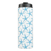Waterverf Blue Zee Stars Patroon Thermosbeker (Voorkant)