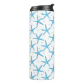 Waterverf Blue Zee Stars Patroon Thermosbeker (Gedraaid links)