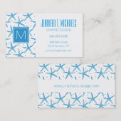 Waterverf Blue Zee Stars Patroon Visitekaartje (Voorkant / Achterkant)