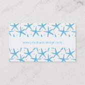 Waterverf Blue Zee Stars Patroon Visitekaartje (Achterkant)