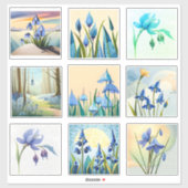 Waterverf Bluebell bloemen Scrapbook Sticker (Vel)