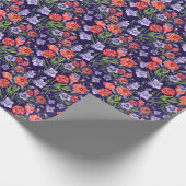 Waterverf Bluebell Poppy Array Cadeaupapier (Hoek)