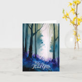 Waterverf Bluebells Hartelijk dank Kaart (Gele Bloem)