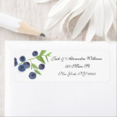 Waterverf Blueberries Fruit retouradres Etiket (Insitu)