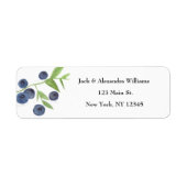 Waterverf Blueberries Fruit retouradres Etiket (Voorkant)