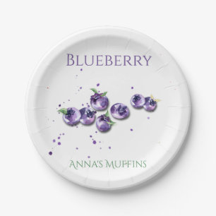 Waterverf Blueberries Papier Bord