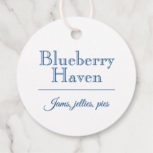 Waterverf Blueberries String Label (Achterkant)