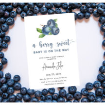 Waterverf Blueberry Baby shower