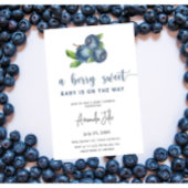 Waterverf Blueberry Baby shower Kaart