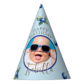 Waterverf Blueberry Berry Sweet Birthday Foto Feesthoedjes (Voorkant)