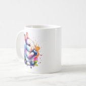 Waterverf Blueberry Bunny Koffiemok (Voorkant links)
