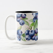 Waterverf Blueberry Elegance Tweekleurige Koffiemok (Links)