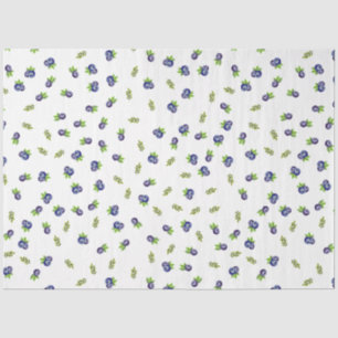 Waterverf Blueberry Floral Pattern Tissue Paper Tissuepapier